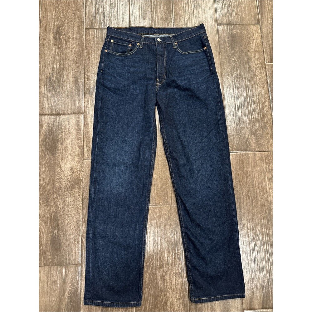 Levi's 550 Men's Jeans 34x36 Blue Dark Stone Wash, Relaxed Fit, Straight